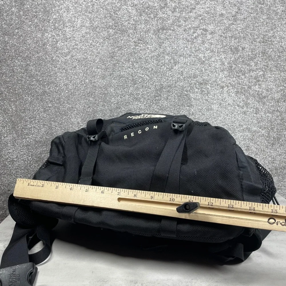 North Face Backpack Recon Black Nylon Padded Straps Outdoor Bag Tactical Hiking